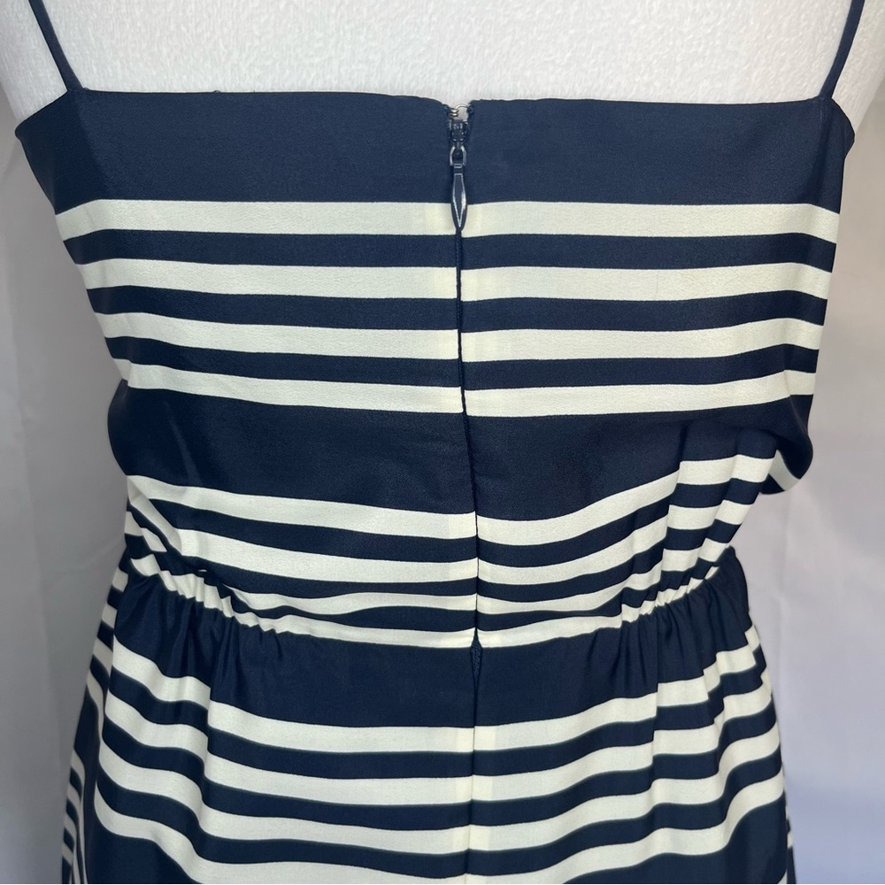 J. Crew Spaghetti Strap Striped Dress‎ Navy & White Size 8 - Picture 6 of 8